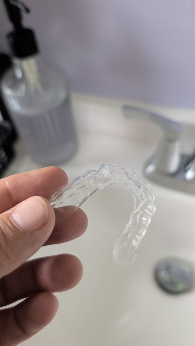 Customer photo review of Clear Custom Night Guard