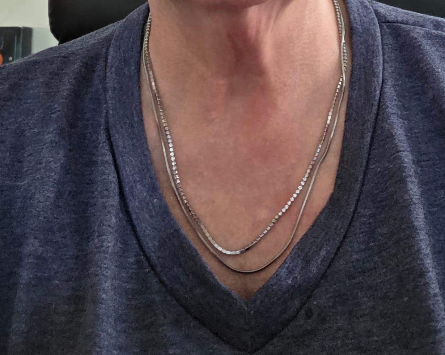 Customer photo review of Minimal Tennis Necklace