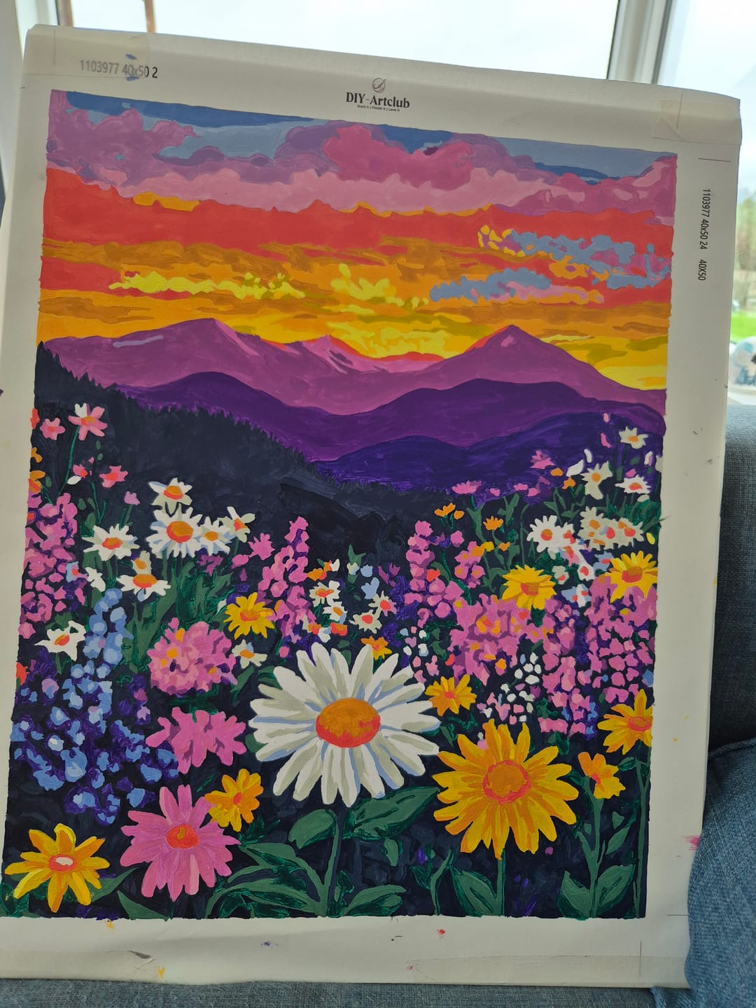 Customer photo review of Colorful flower landscape | Paint by Numbers
