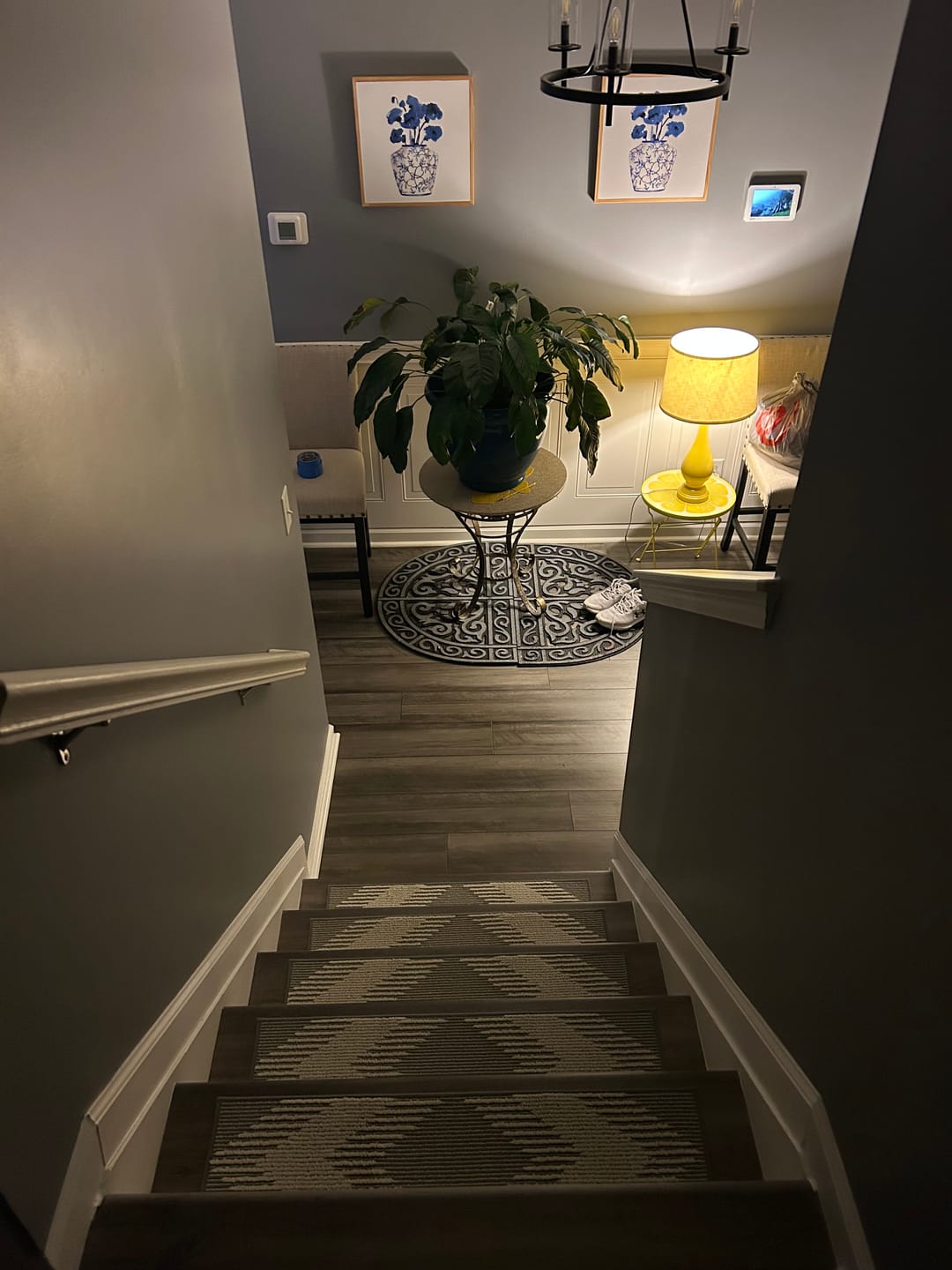 Customer photo review of Textured Non-Slip Stair Treads - Gray