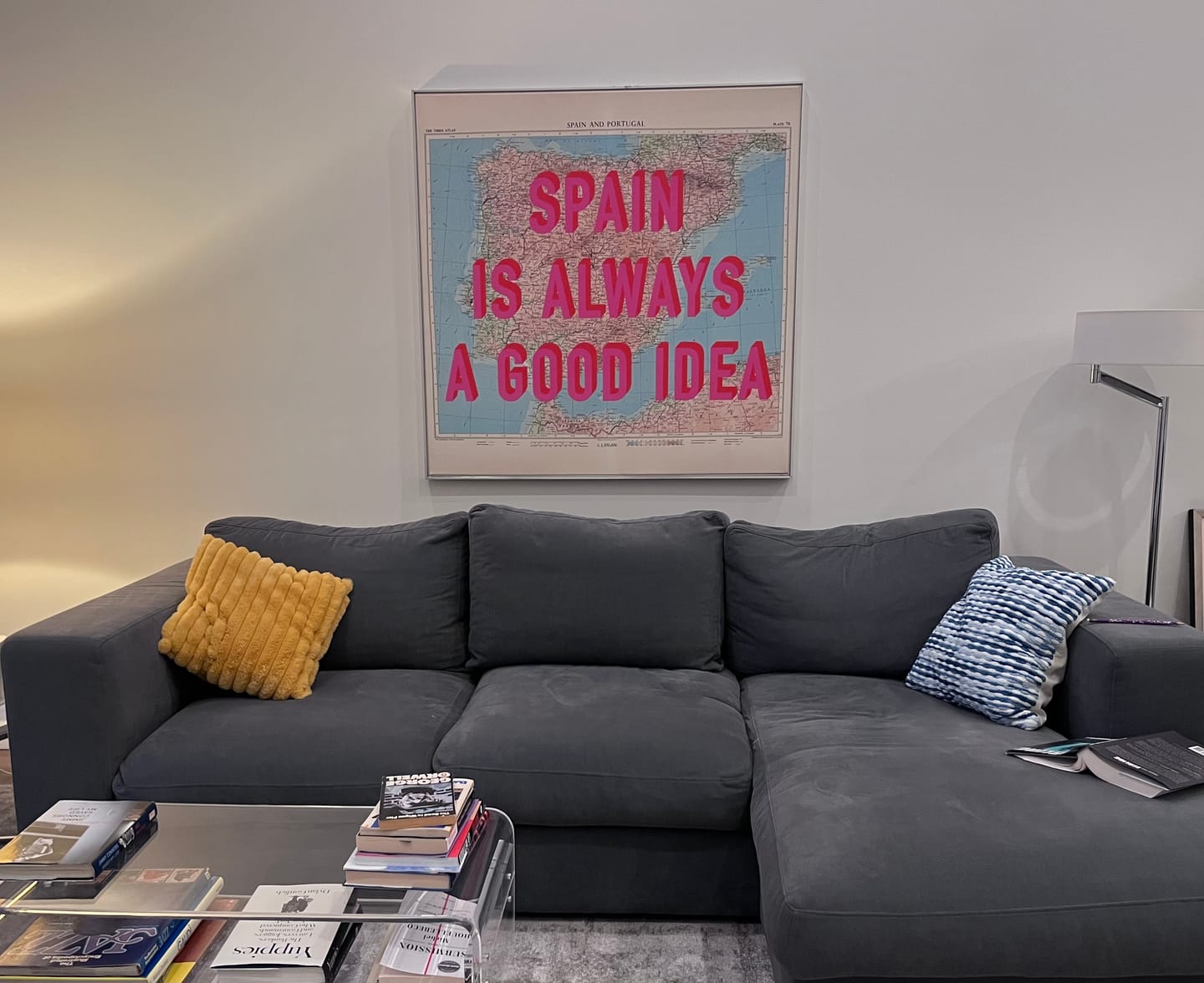 Customer photo review of Spain Retro Pop Art Map Print