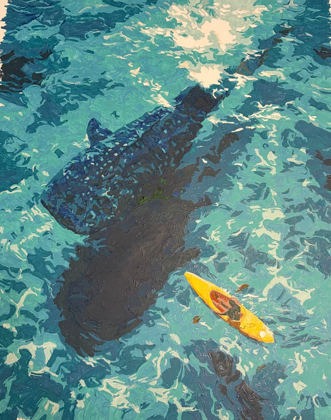 Customer photo review of Encounter in Blue | Paint by Number