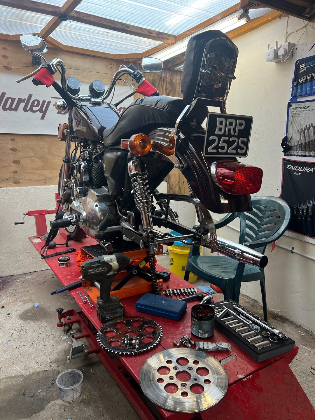 Customer photo review of Classic Metal Pressed 7×5 Motorbike Number Plate