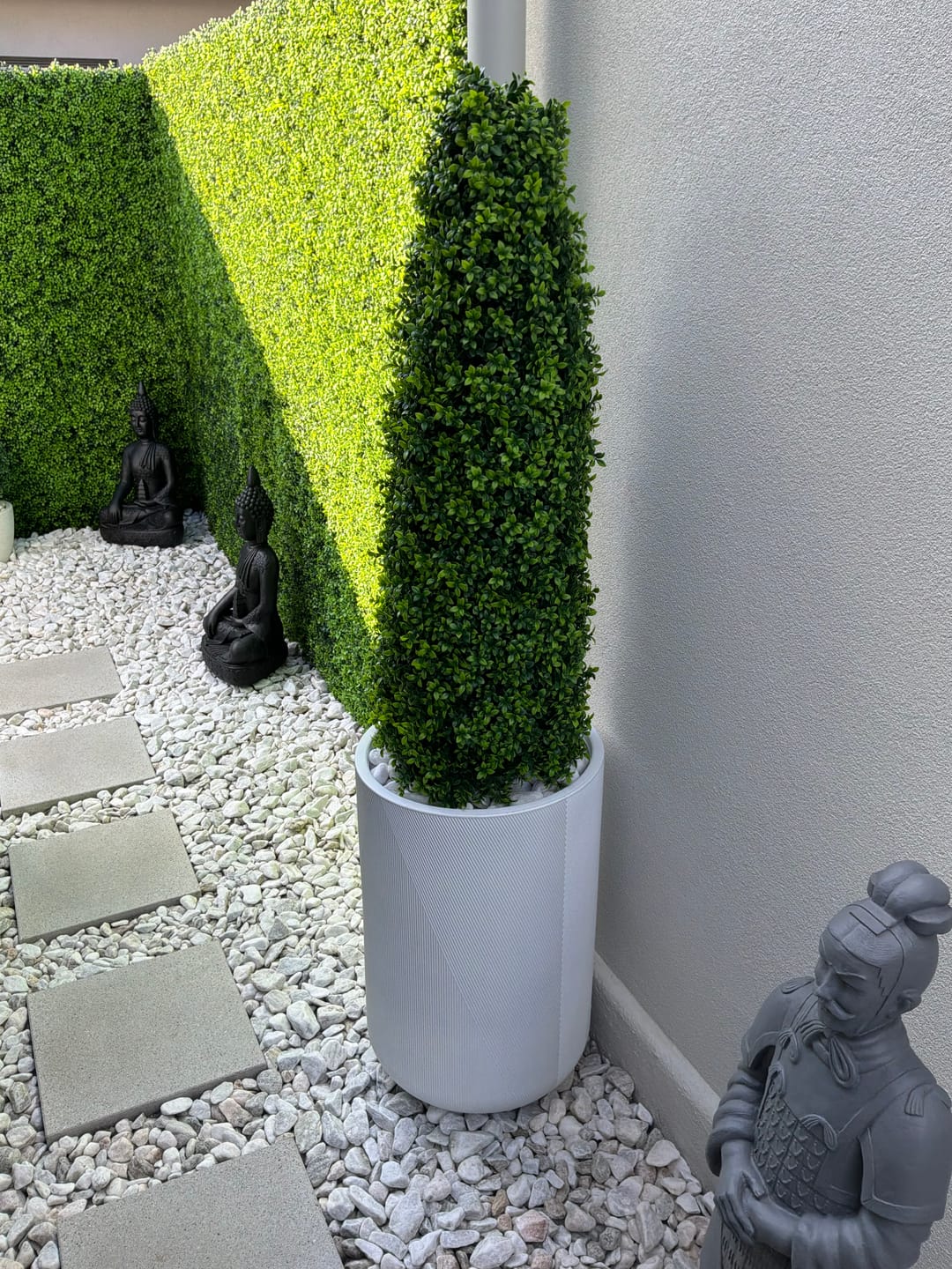 Customer photo review of Artificial Boxwood Tree 120cm - UV Resistant Bright Green Buxus