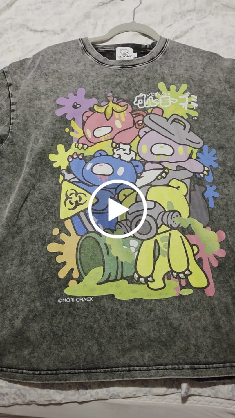 Customer video review of Gloomy Trash Collections Acid Wash T