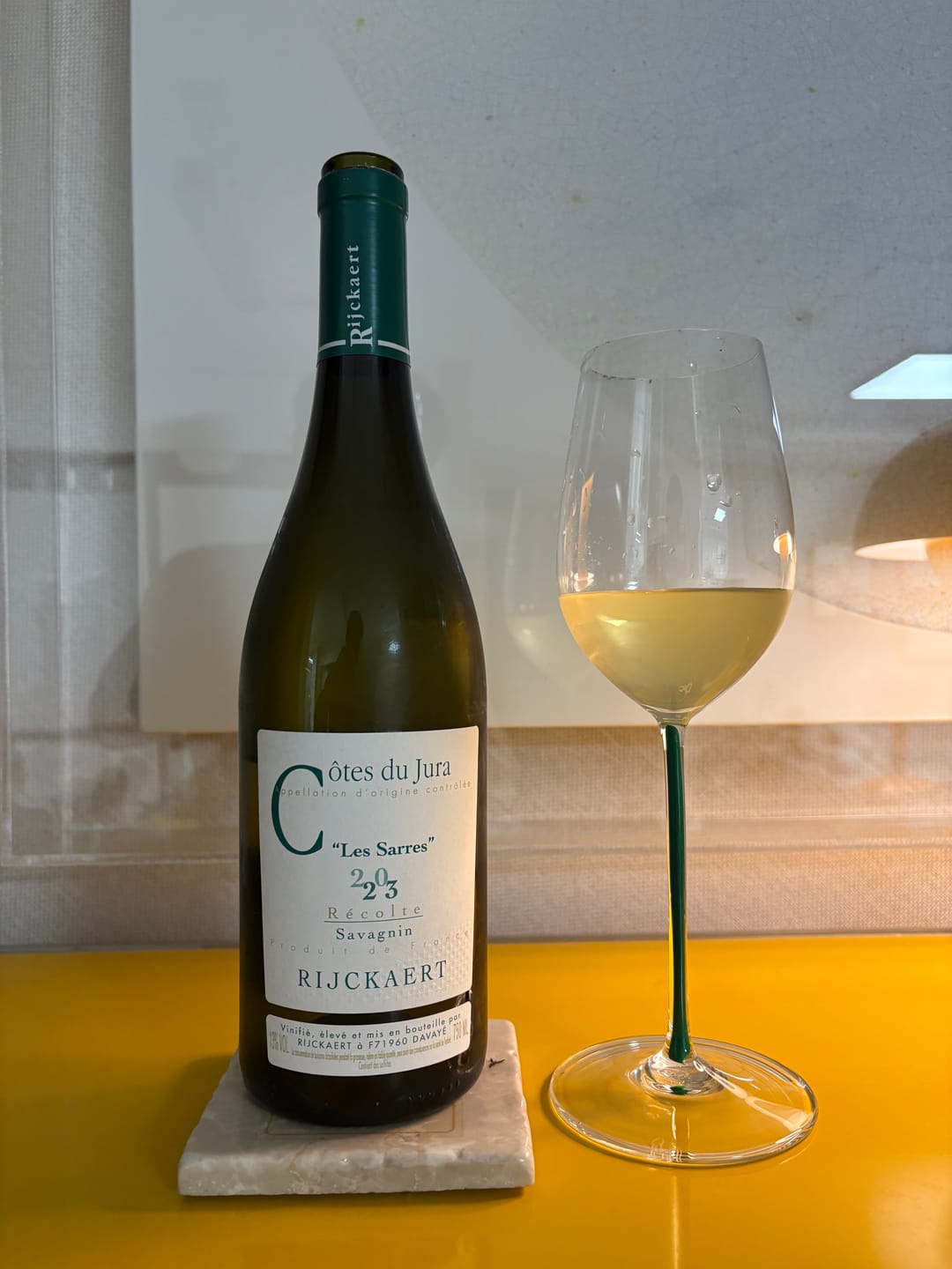 Customer photo review of Domaine Rijckaert Cotes du Jura Les Sarres Savagnin 2022