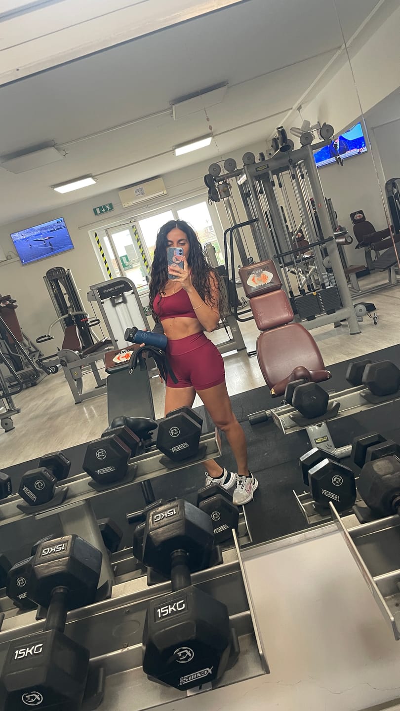Customer photo review of Nova Luxe Sports Bra Shorts 2-Piece Set