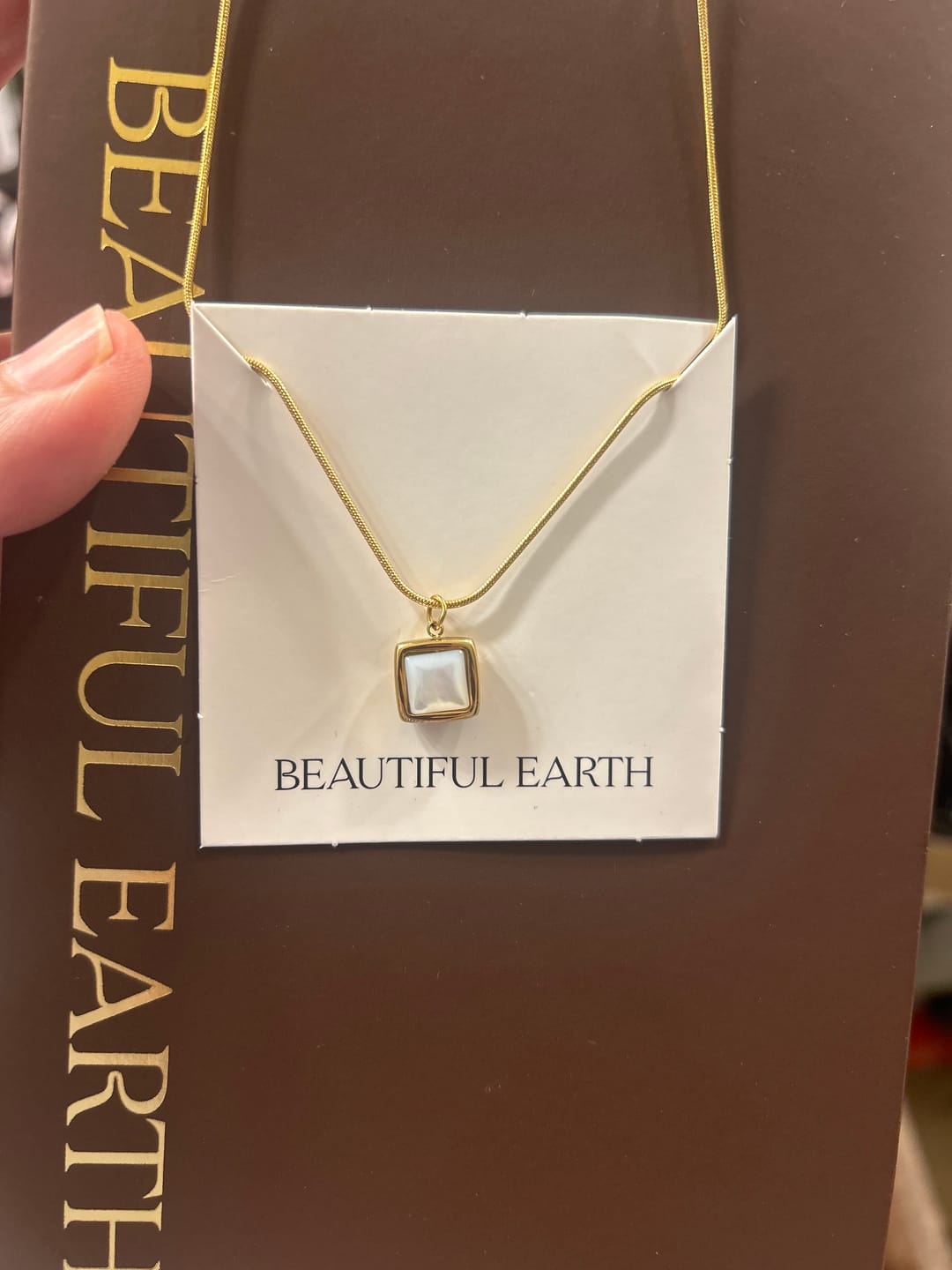 Customer photo review of Riva Moonstone Pendant Necklace