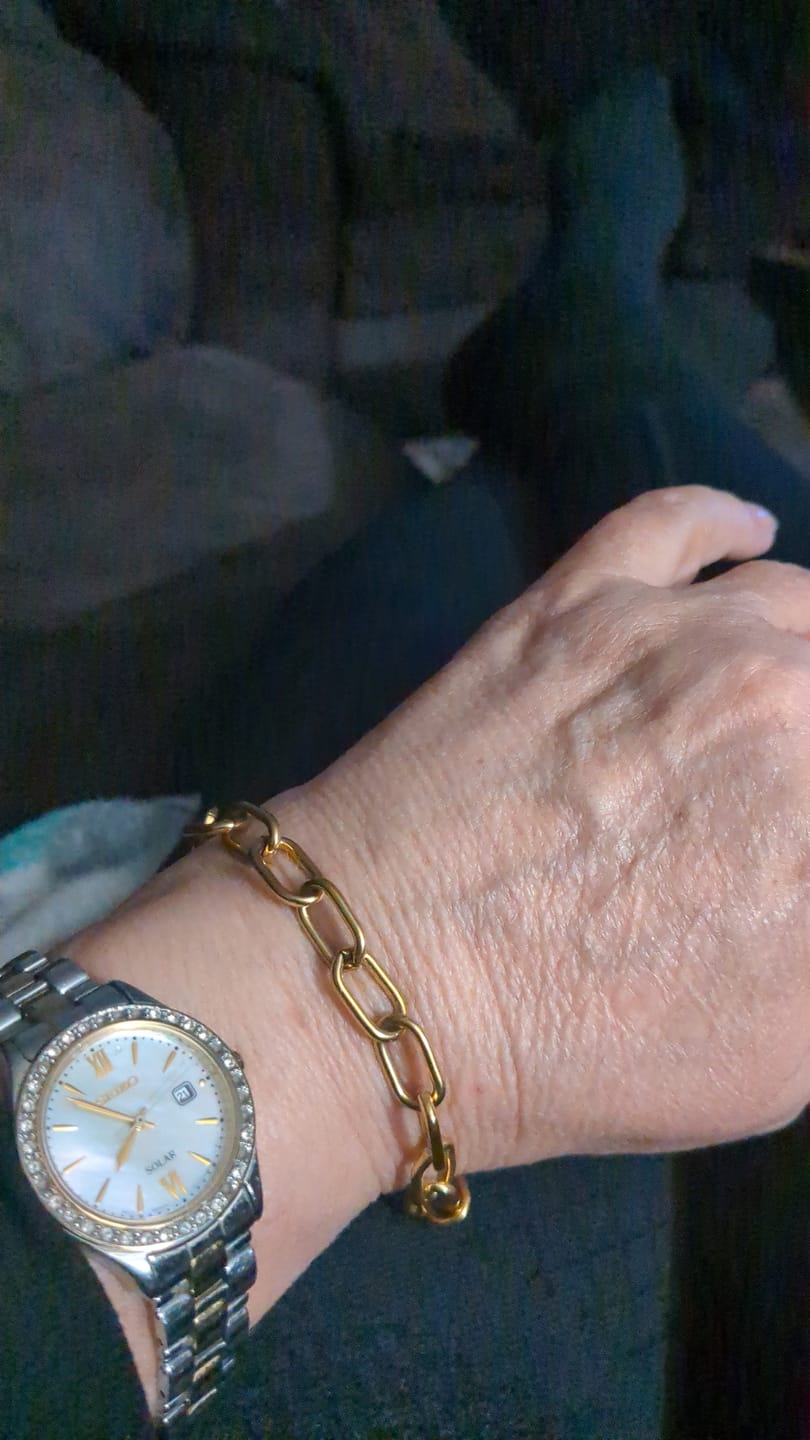 Customer photo review of Tulum Chunky Paperclip Bracelet (Bundle)