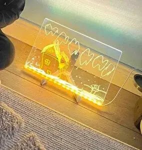 Customer photo review of ORNEDAS™ Renkli LED Işıklı Yazı ve Çizim Tahtası