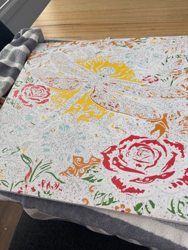 Customer photo review of Dragonfly Garden Paradise (Paint by Numbers)