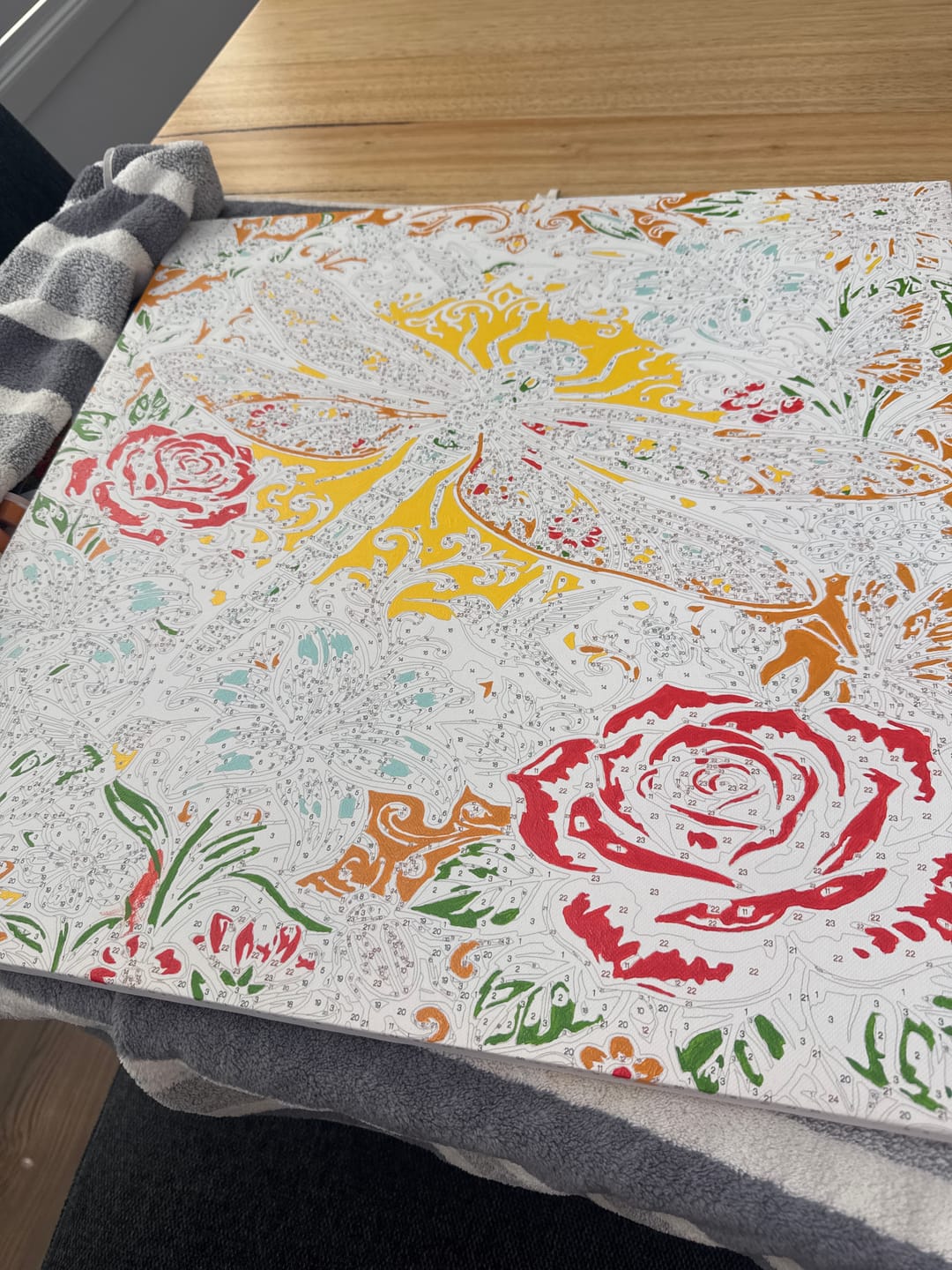 Customer photo review of Dragonfly Garden Paradise (Paint by Numbers)