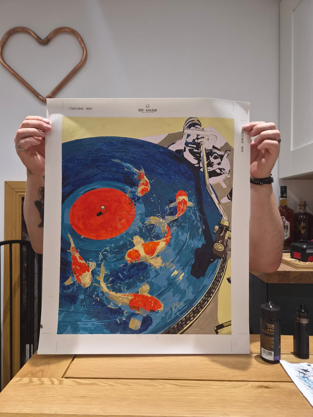 Customer photo review of Koi Records | Paint by Number