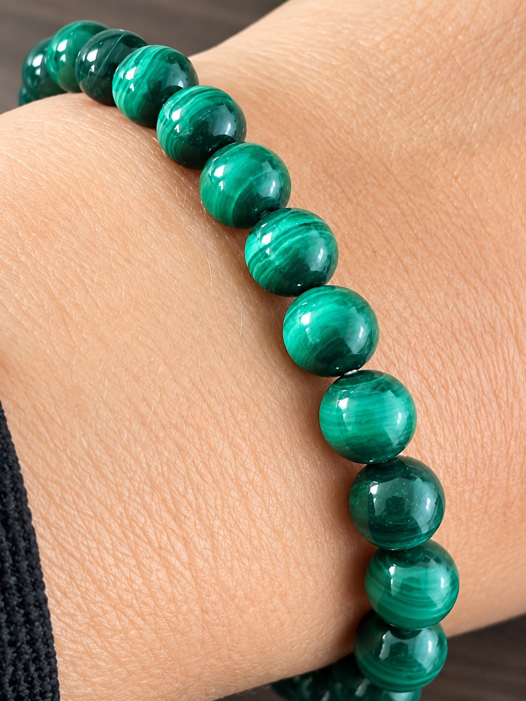 Customer photo review of Bracelet "Renouveau" en Malachite