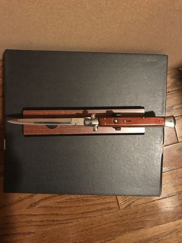 Customer photo review of 13" Big Boy Auto Italian Style Stiletto (MASSIVE KNIFE)