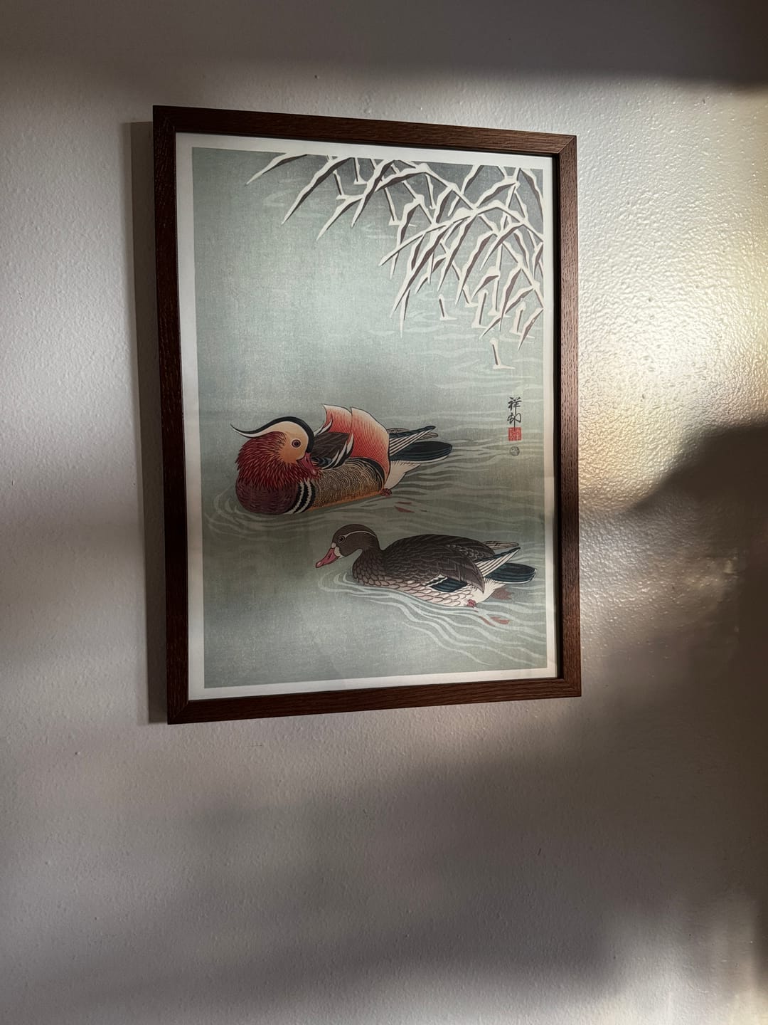 Customer photo review of Mandarin Ducks by Ohara Koson, 1925