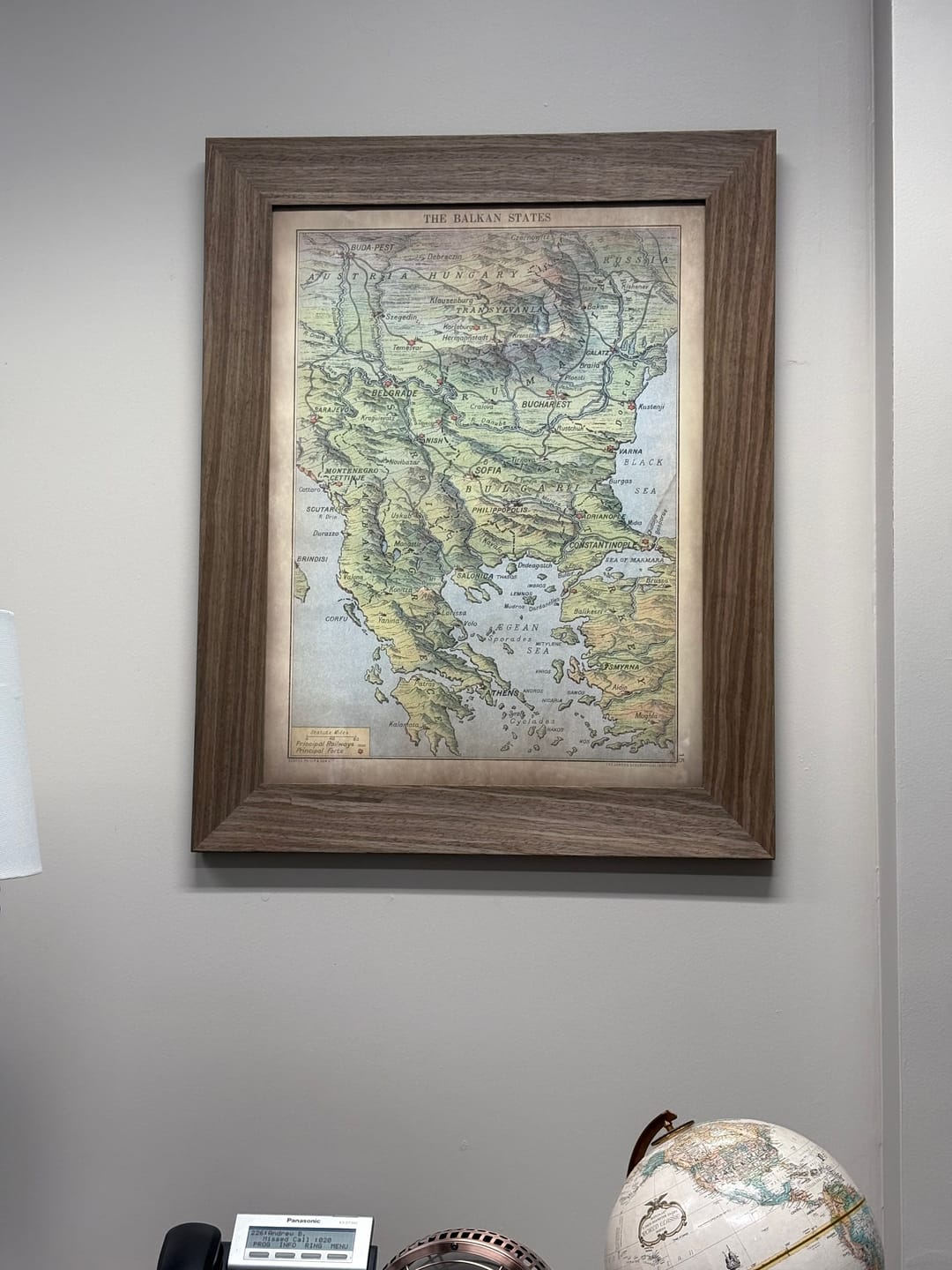 Customer photo review of Old Military Map of the Balkan States, 1916: WWI Salonika Front, Danube, Macedonia & Thrace, Belgrade, Constantinople