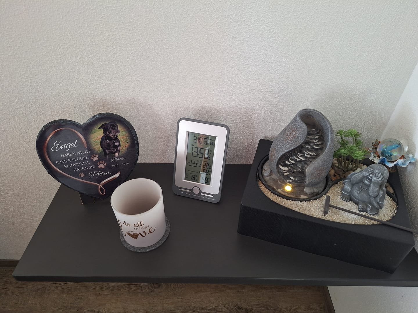 Customer photo review of Personalisiertes Schieferherz - Engel haben Pfoten