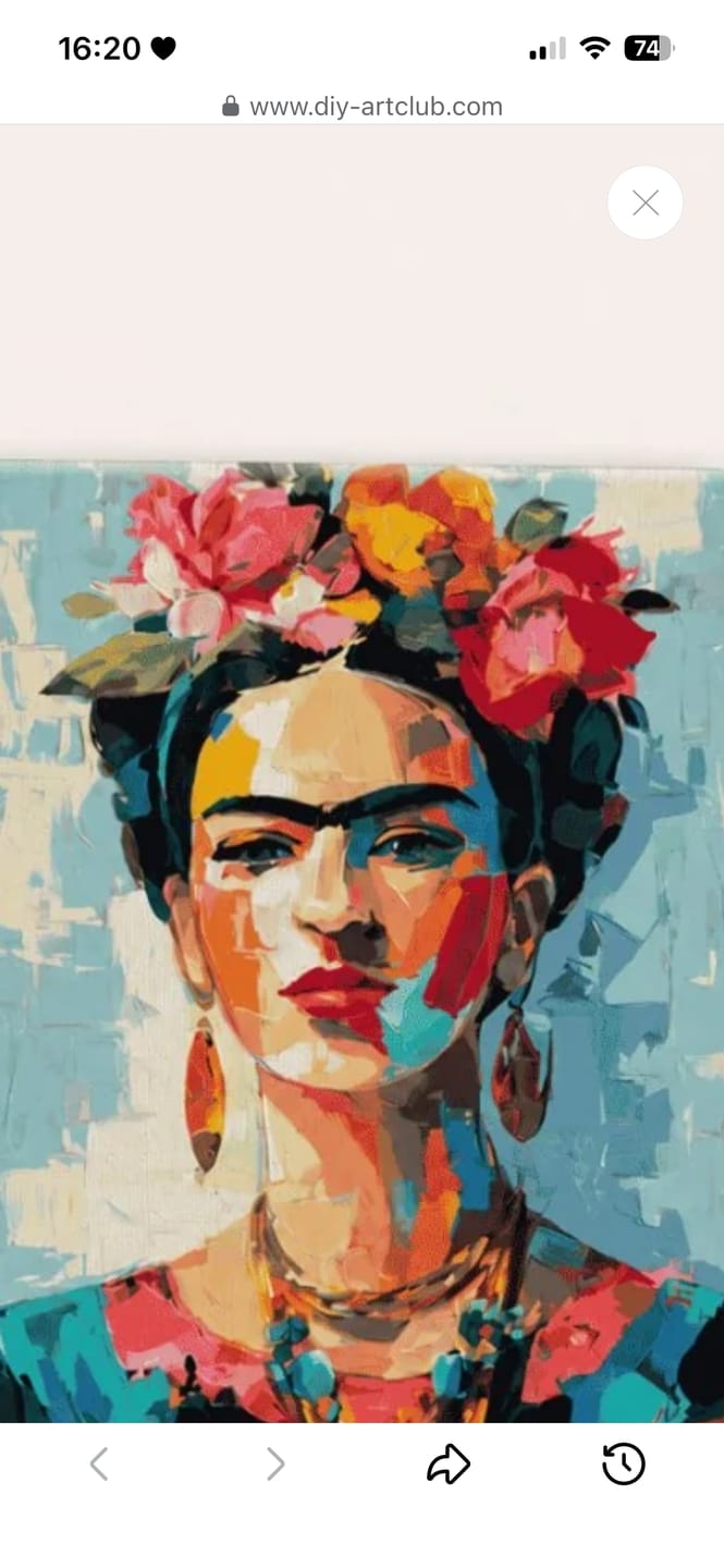 Customer photo review of Expressive Frida | Paint by Number