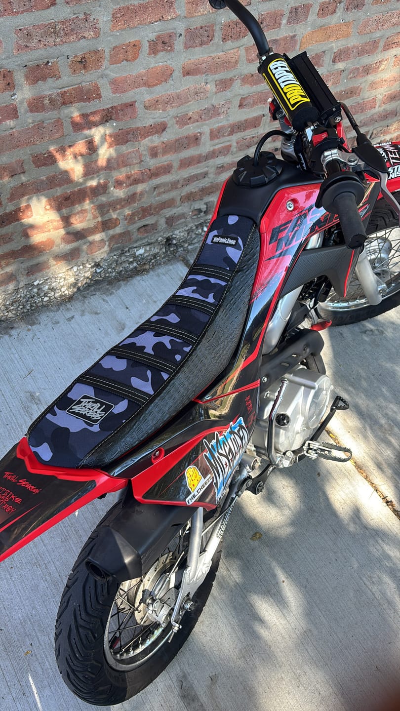 Customer photo review of Custom Seat Cover: 2025 Honda CRF110F