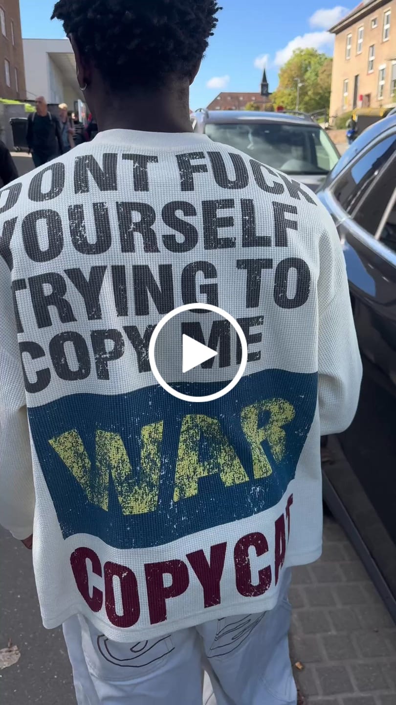 Customer video review of Omirad “COPYCAT WAR” Heavy Waffle Long Sleeve