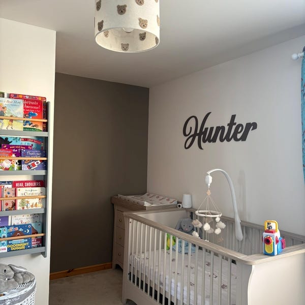 Customer photo review of Personalized Wooden Name Sign with LIVE PREVIEW