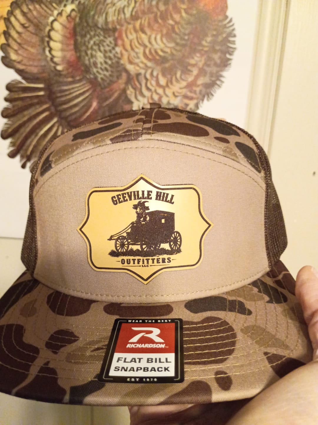 Customer photo review of Premium Custom Leather Patch Hats (Wholesale)