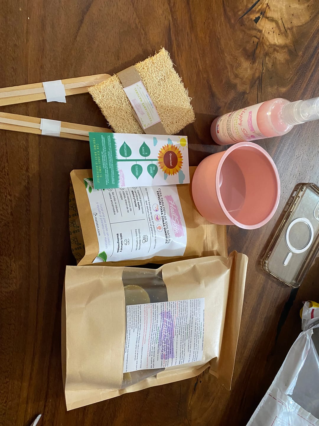 Customer photo review of Exfoliante PRE-DEPILACIÓN 100% NATURAL Biodegradable