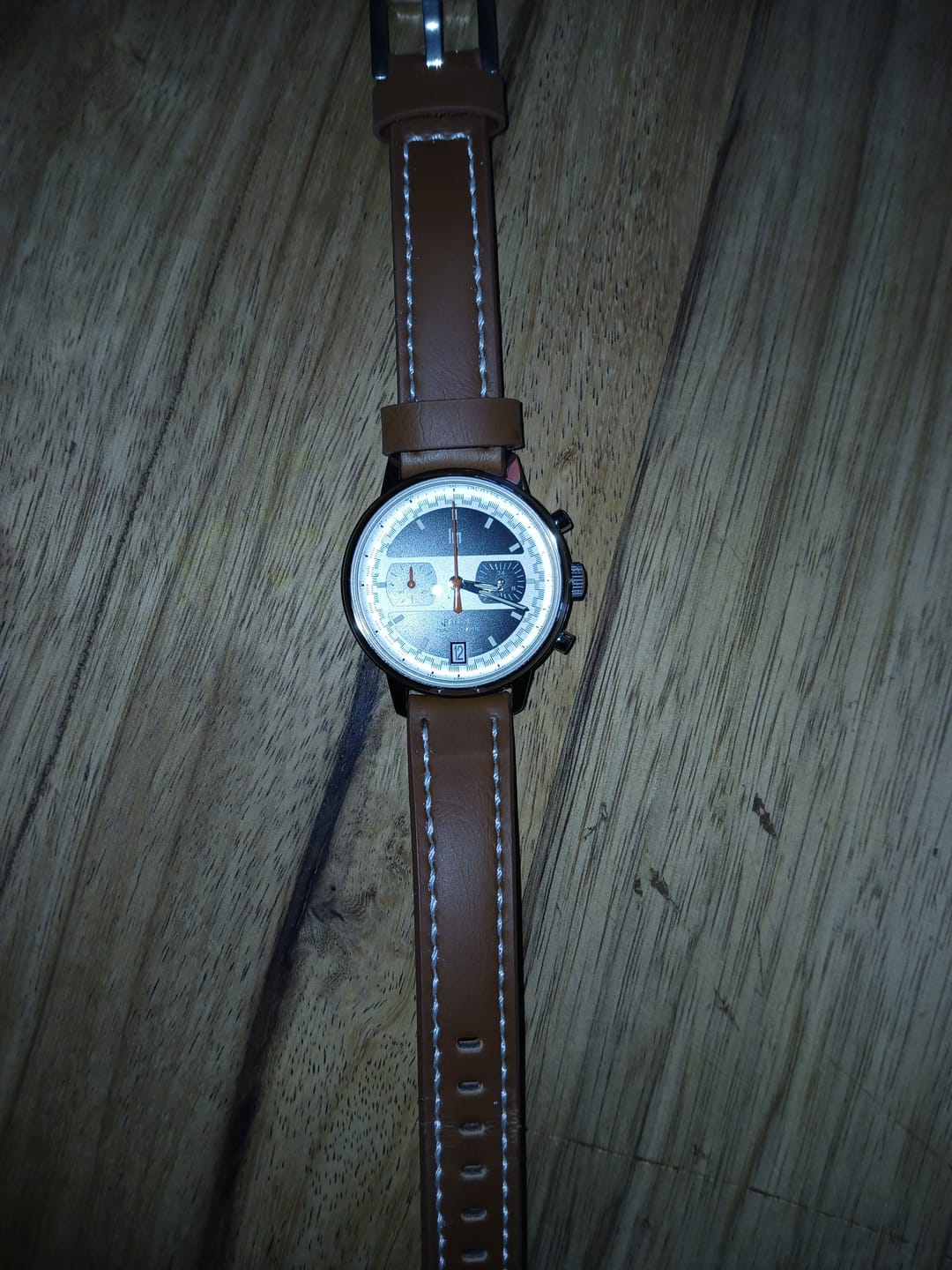 Customer photo review of Bracelet Montre Cuir Épais