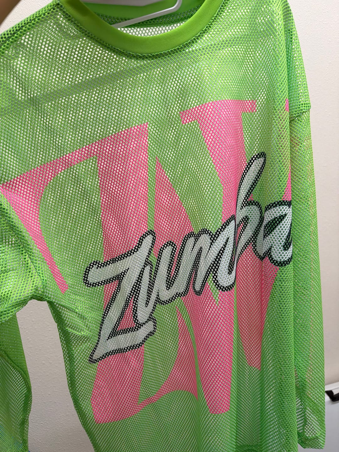 Customer photo review of Dale-Z Oversized Mesh Long Sleeve Top