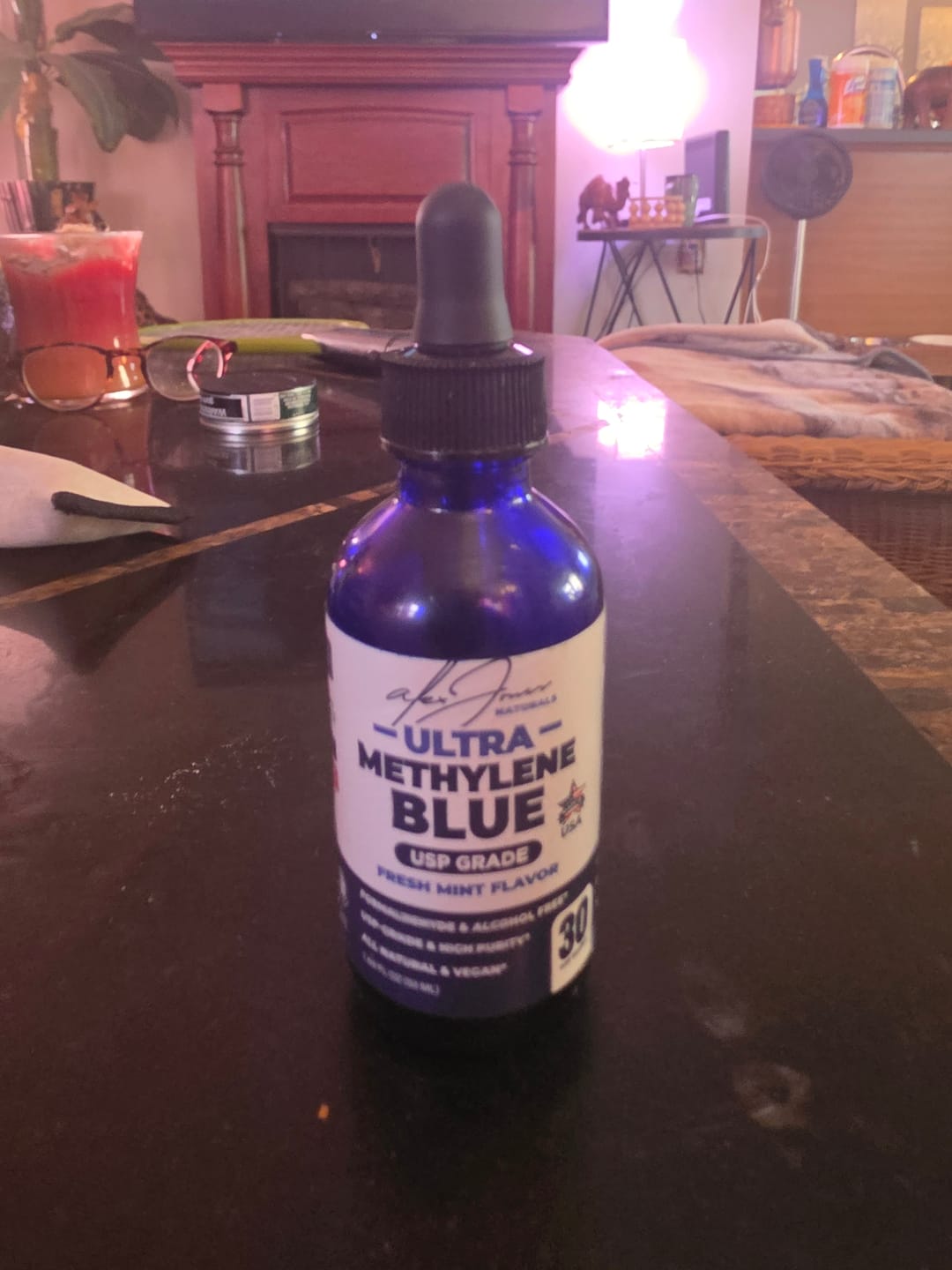 Customer photo review of Ultra Methylene Blue - Fresh Mint Flavor (50mL) (30 Servings)