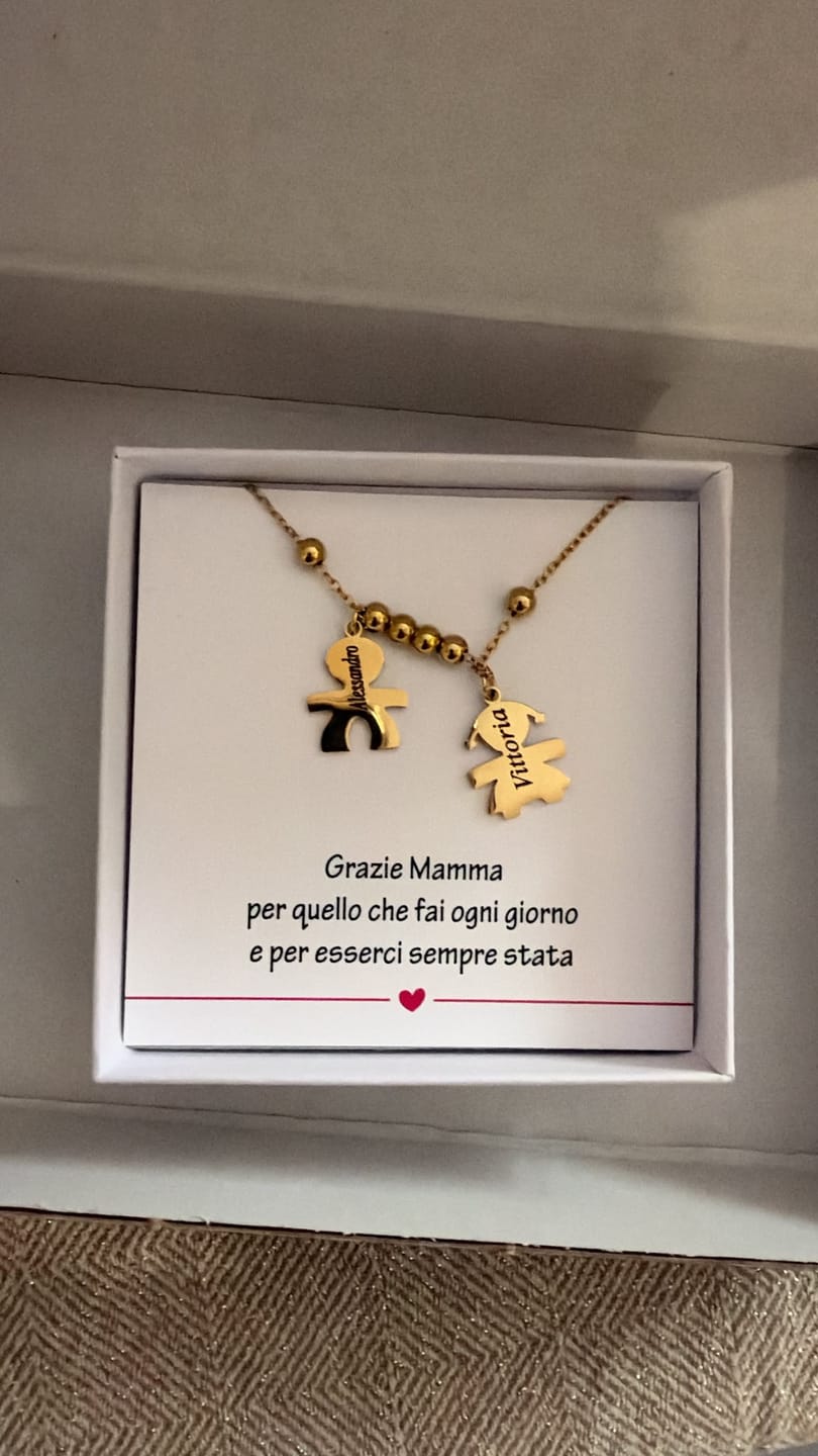 Customer photo review of Collana con bambini - I Miei Tesori