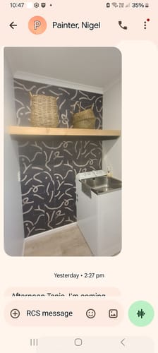 Customer photo review of Cubic Routes Wallpaper - Onyx