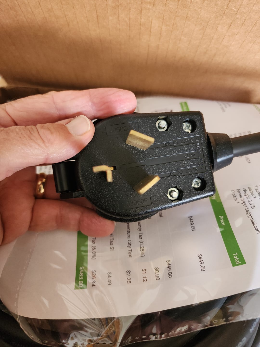Customer photo review of Primecom 24 Amp Level 2 EV Charger Amperage Adjustable: 10A - 16A - 24A