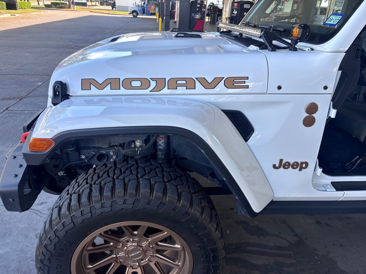 Customer photo review of Mojave Hood Lettering - Colored-Bronze / Matte