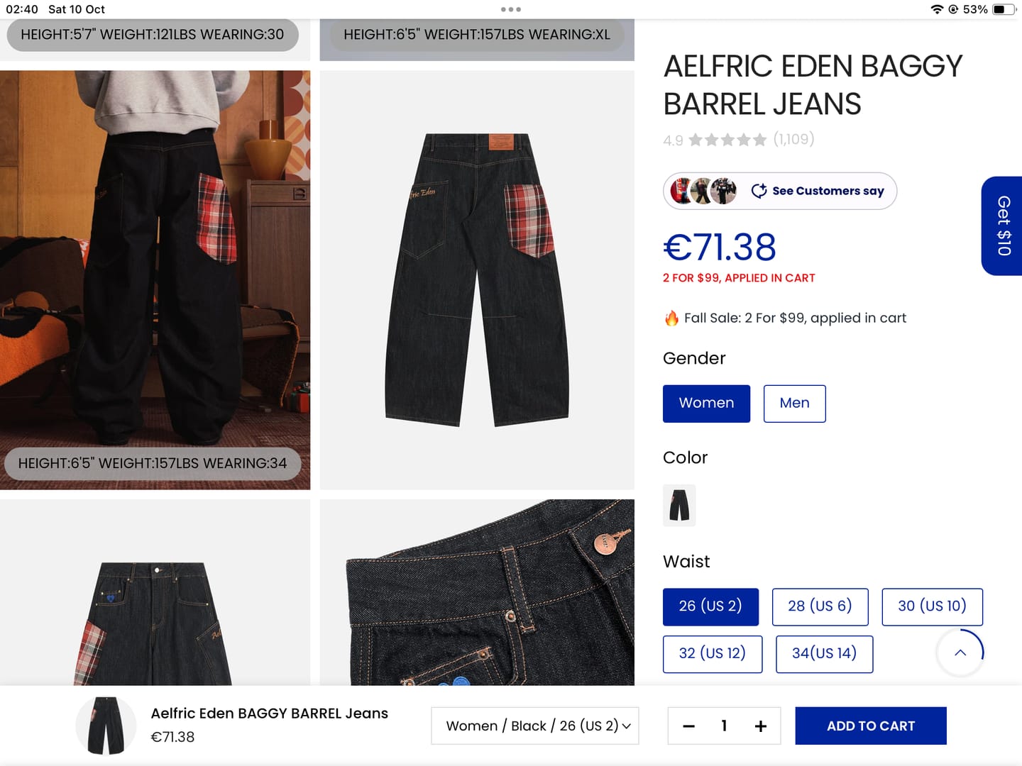 Customer photo review of Aelfric Eden Studded Off-Shoulder Sweatshirt