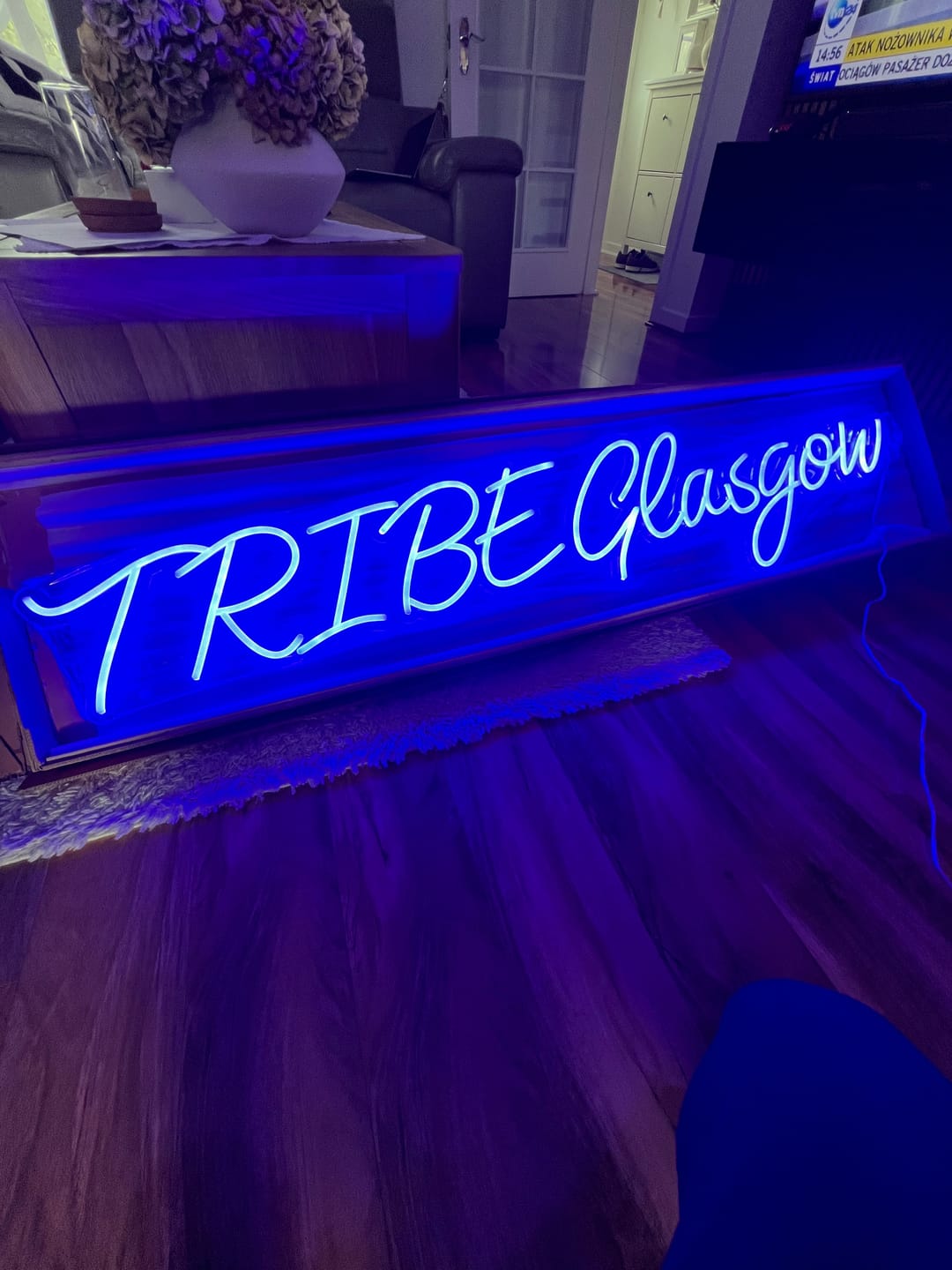 Customer photo review of Custom Neon: TRIBE Glasgow