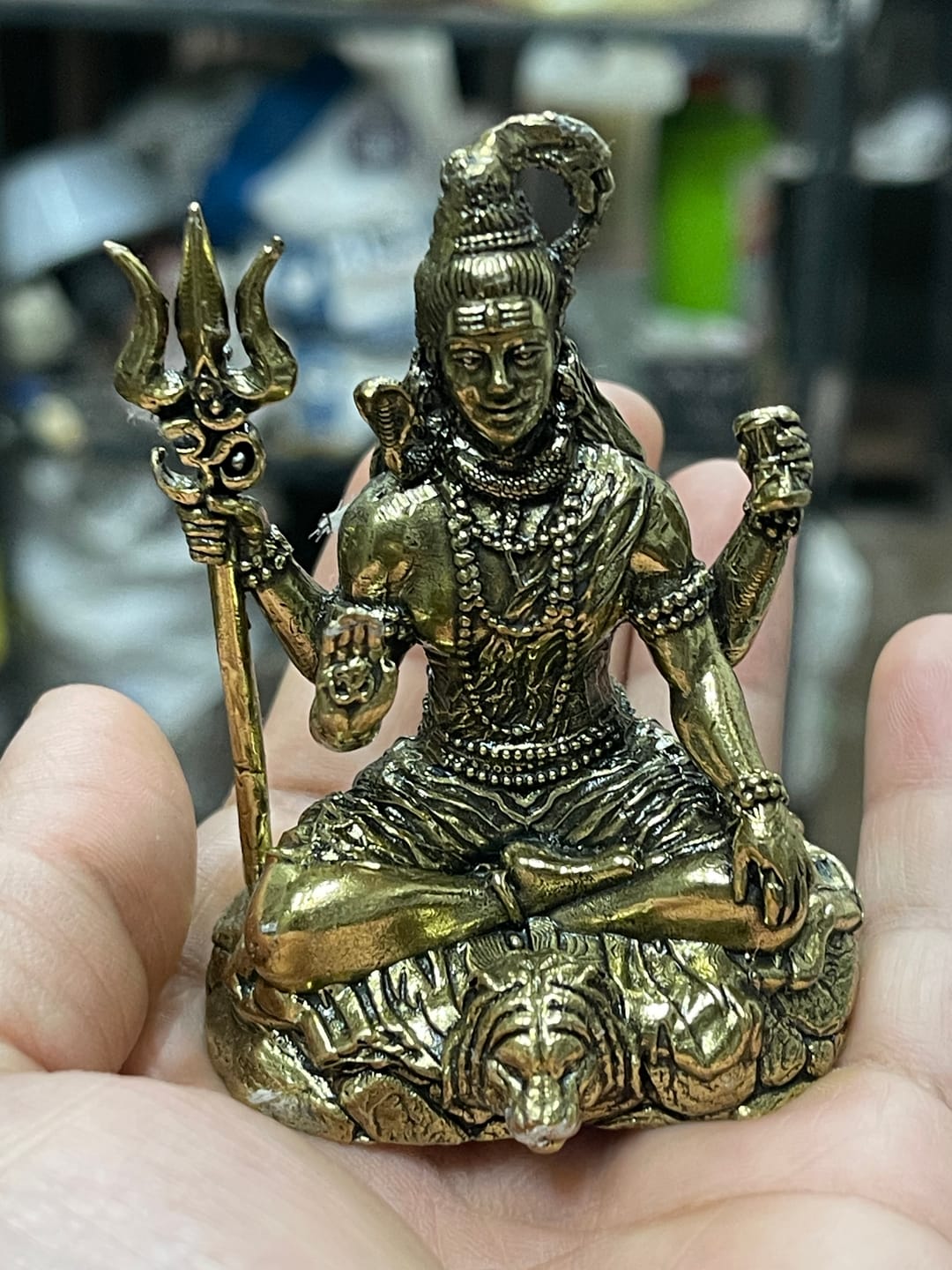 Customer photo review of Brass Lord Shiv Ji Idol | Vastu Remedy for Meditation, Protection & Spiritual Strength | 3.5–6 Inch | 110–470 g