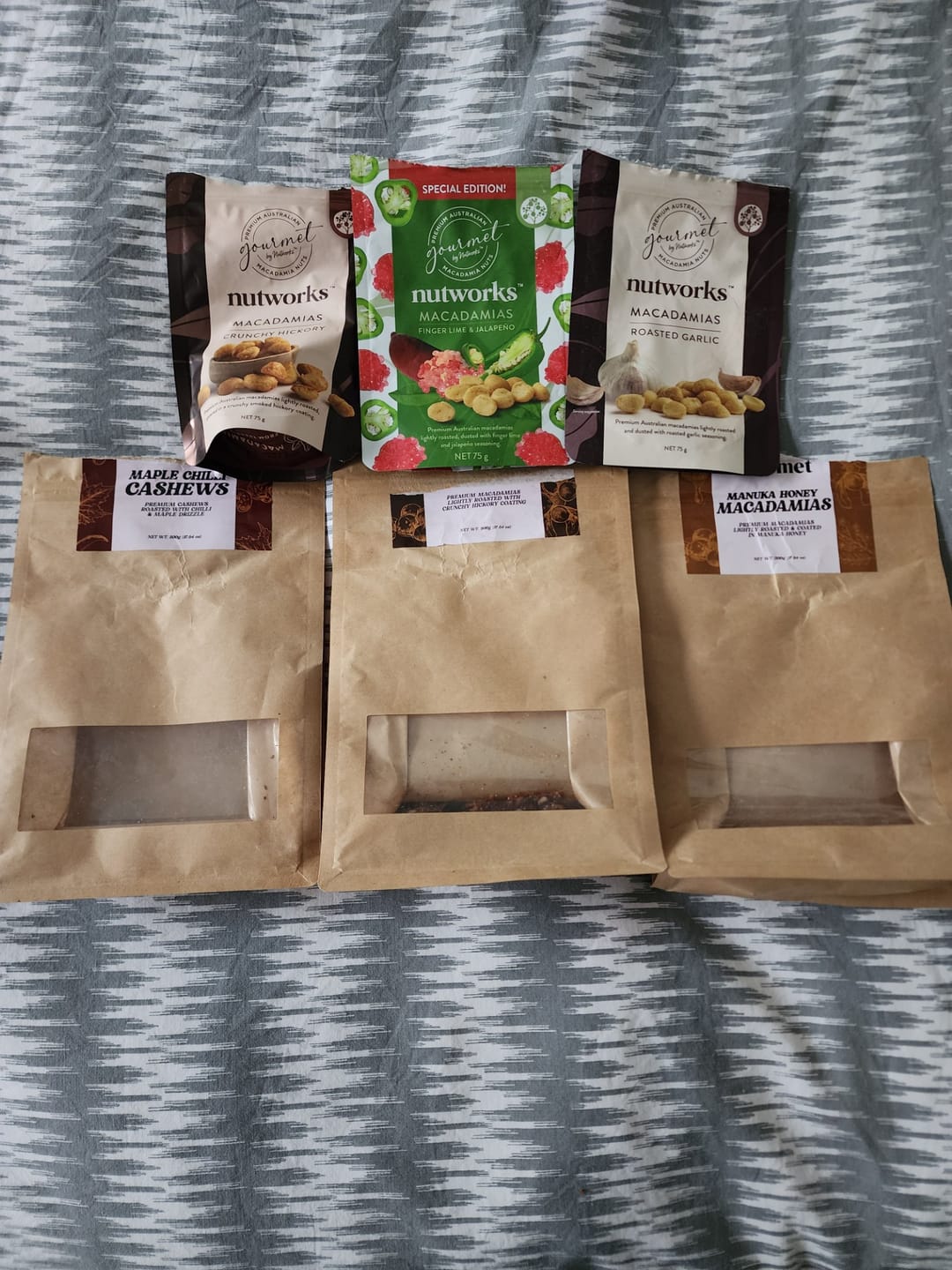Customer photo review of Crunchy Hickory Macadamias