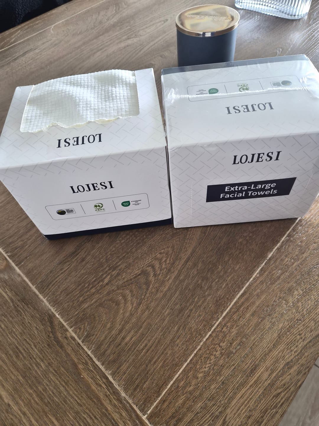 Customer photo review of Toallas Faciales Secas Premium 100% Orgánica/ Vegan 50pcs Blanco