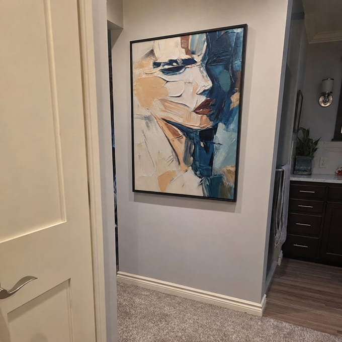 Customer photo review of Abstract Texture Portrait Wall Art #PT033