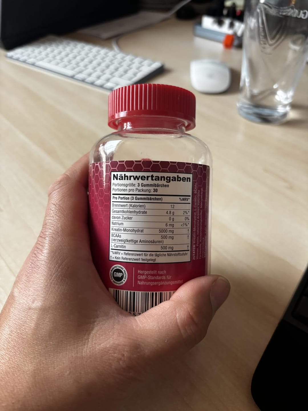 Customer photo review of Creatine Gummies – Raspberry