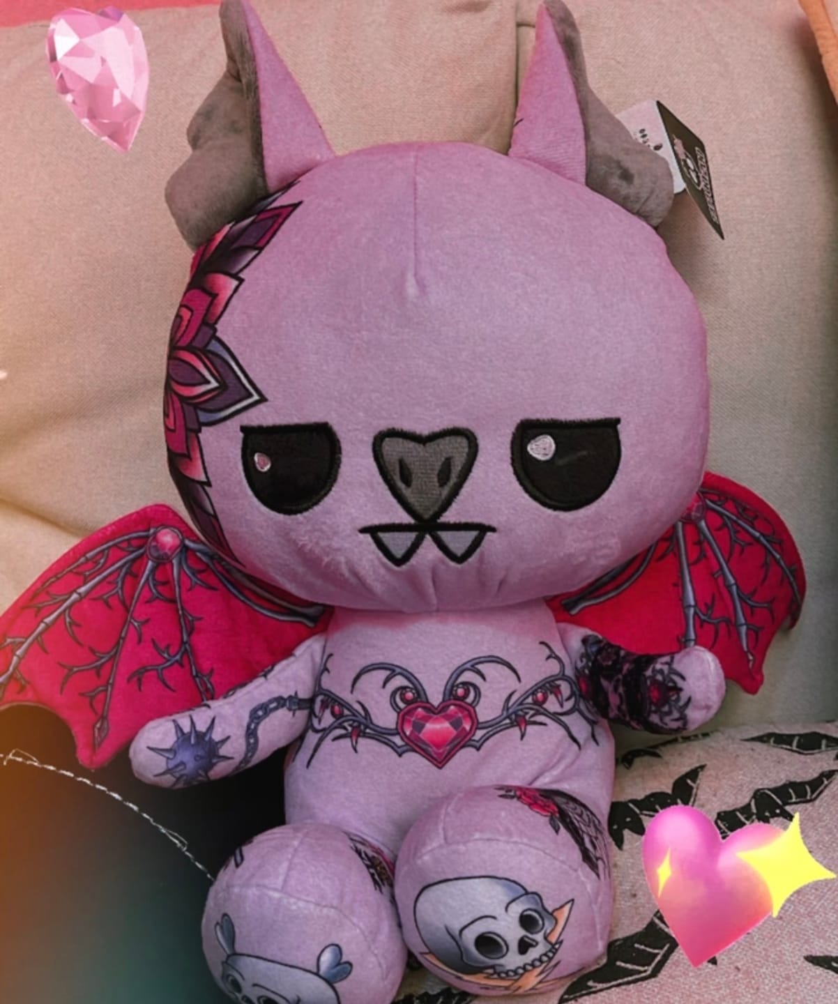 Customer photo review of Violet the Bat Plushie