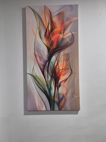 Customer photo review of FIERY BLOOMS CANVAS
