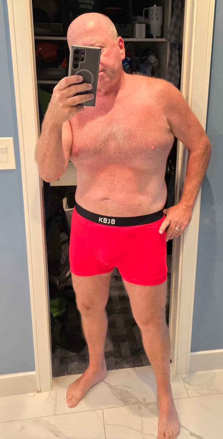Customer photo review of 3 Pack - Performance Bamboo Boxer Briefs - Black, Navy & Red