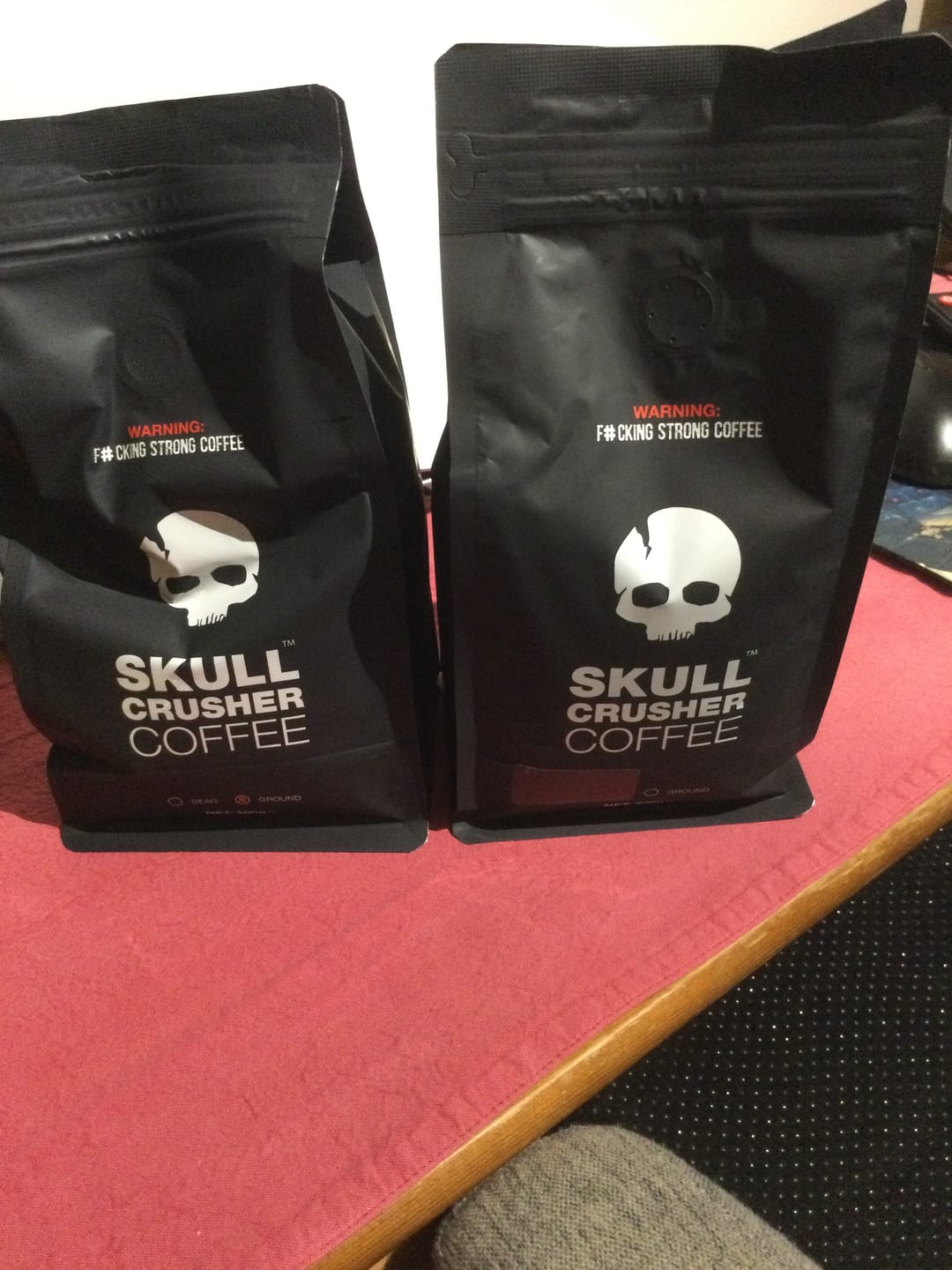 Customer photo review of Skull Crusher - High Caffeine Coffee