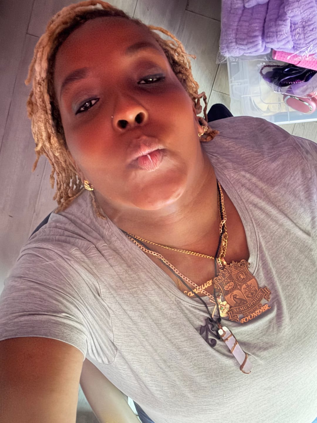 Customer photo review of Custom Logo Engraved Photo Pendant Necklace
