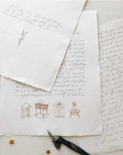 Customer photo review of Silk & Willow Handmade Deckled Edge Paper 150gsm
