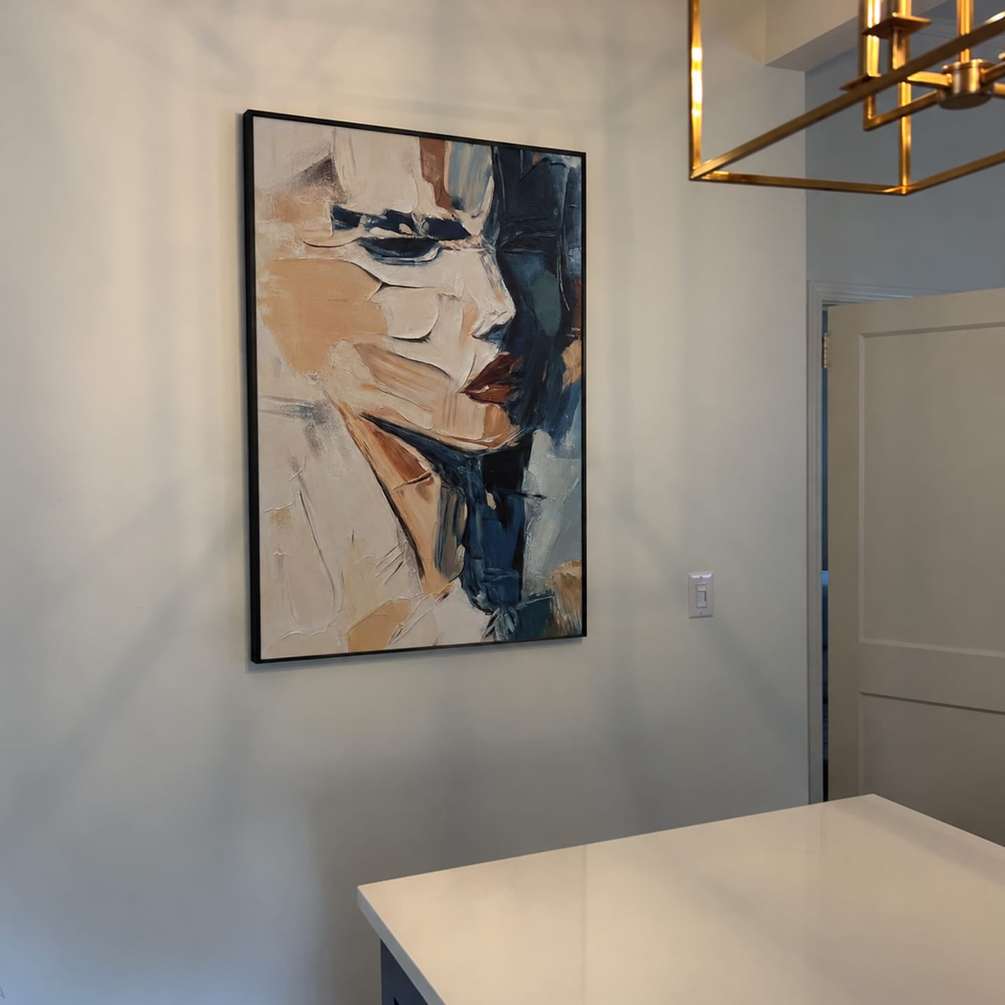 Customer photo review of Abstract Texture Portrait Wall Art #PT033