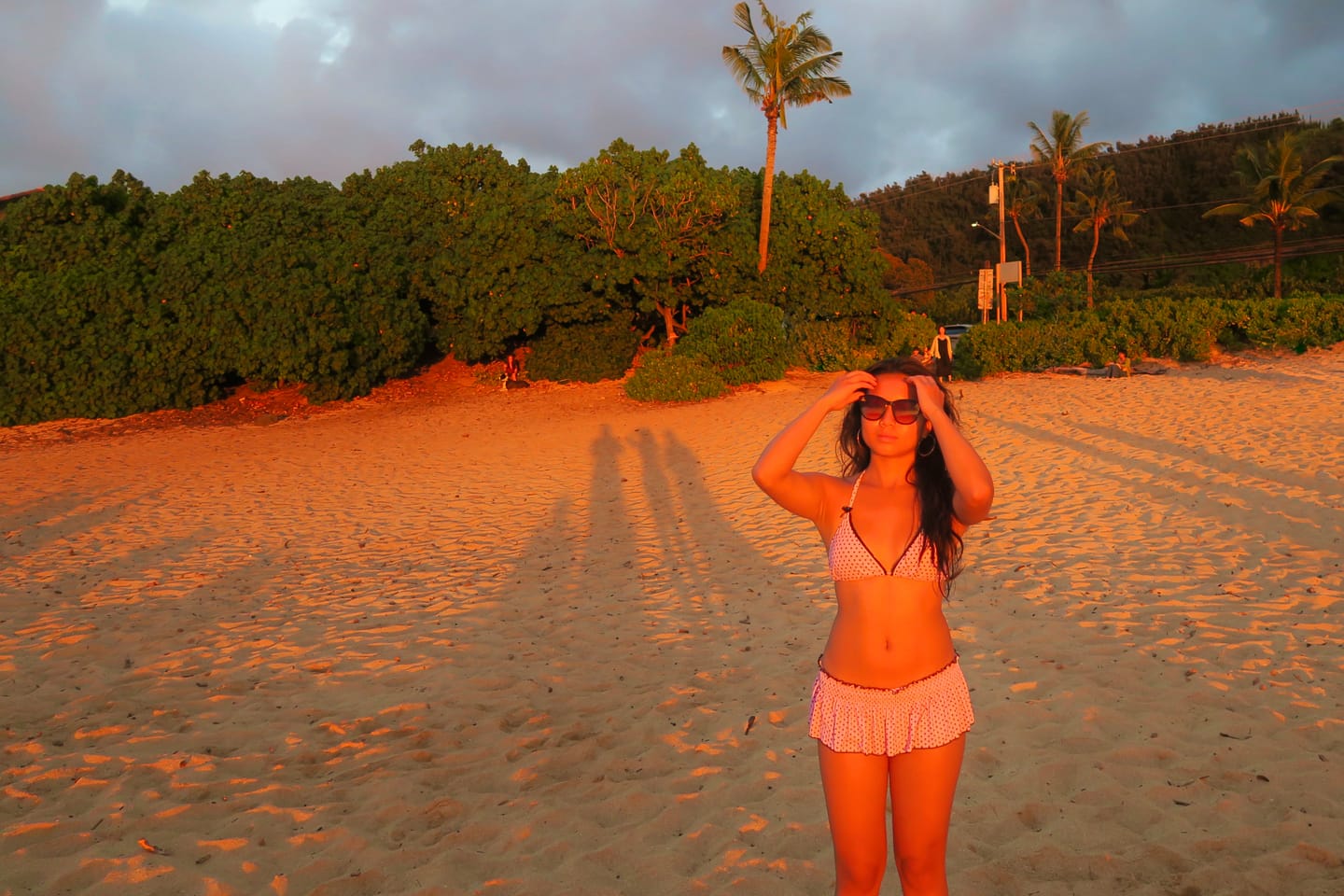Customer photo review of Seamolly Polka Dot Lace Bowknot Smocked Ruffles Skirtini Bikini Set